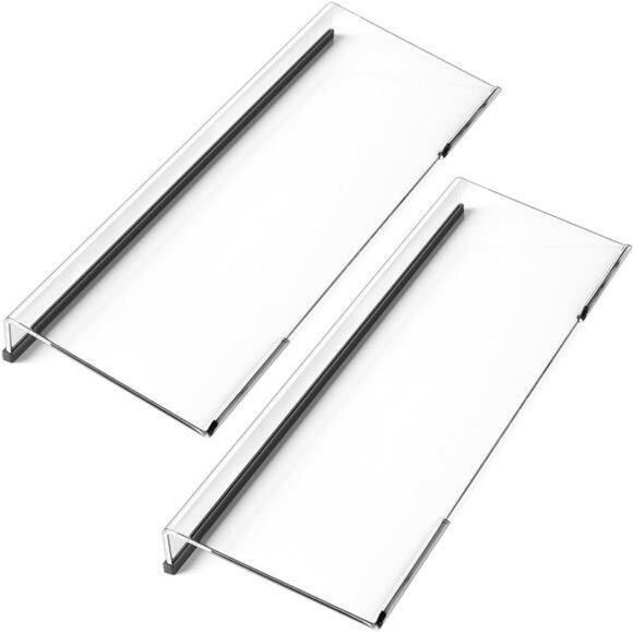 Ergonomic acrylic keyboard stand riser desktop tray holder office desk 2 pack - Picture 1 of 7